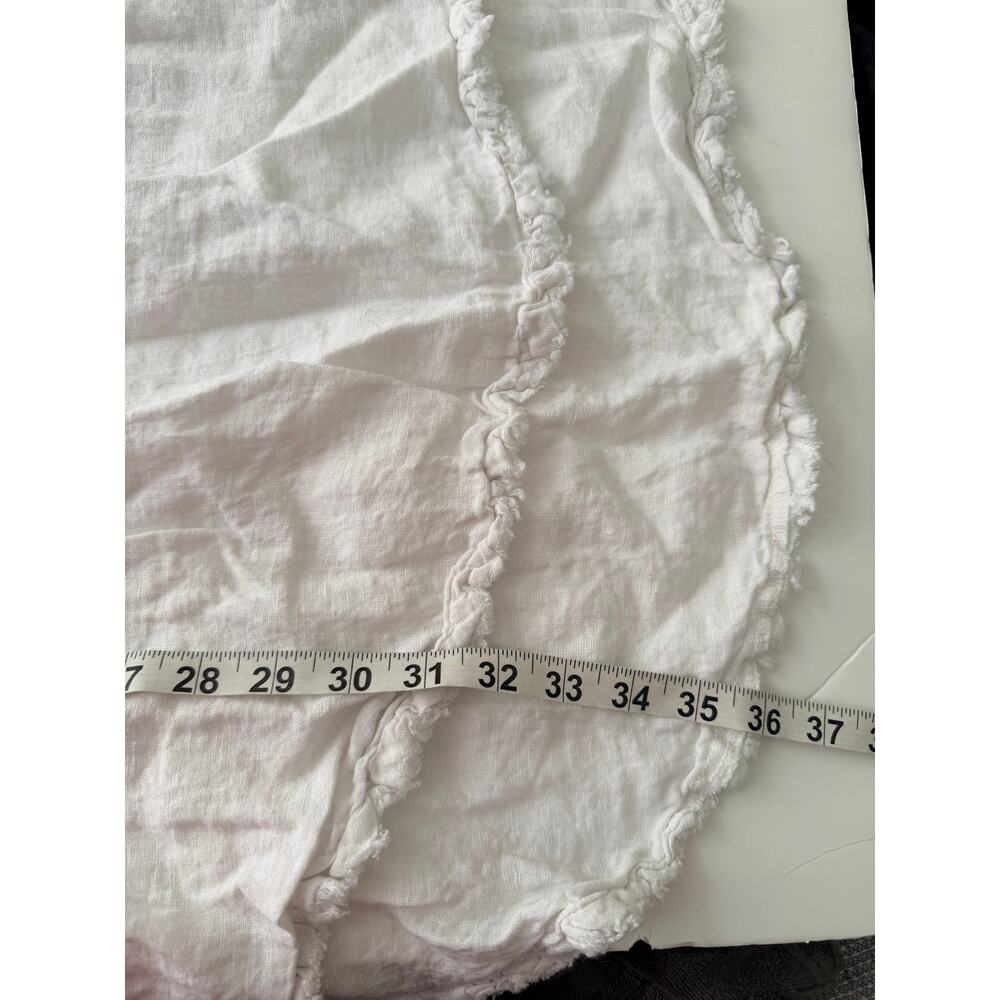 Catwalk Studio White Linen Dress with Raw Hem - Made in Italy - Picture 6 of 6